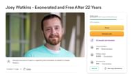 Joey's fundraiser page (Image via GoFundMe)